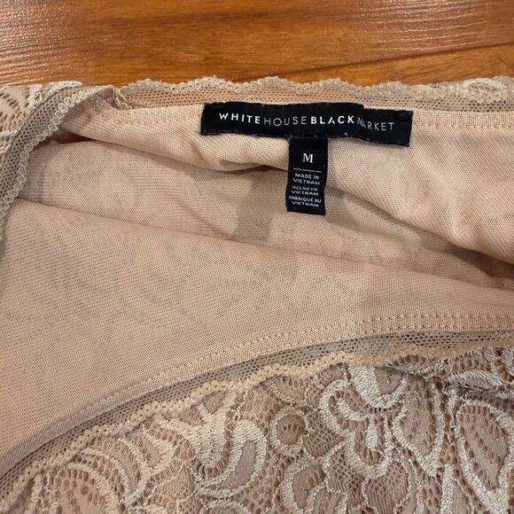 White House Black Market long sleeve lace top - Picture 3 of 6